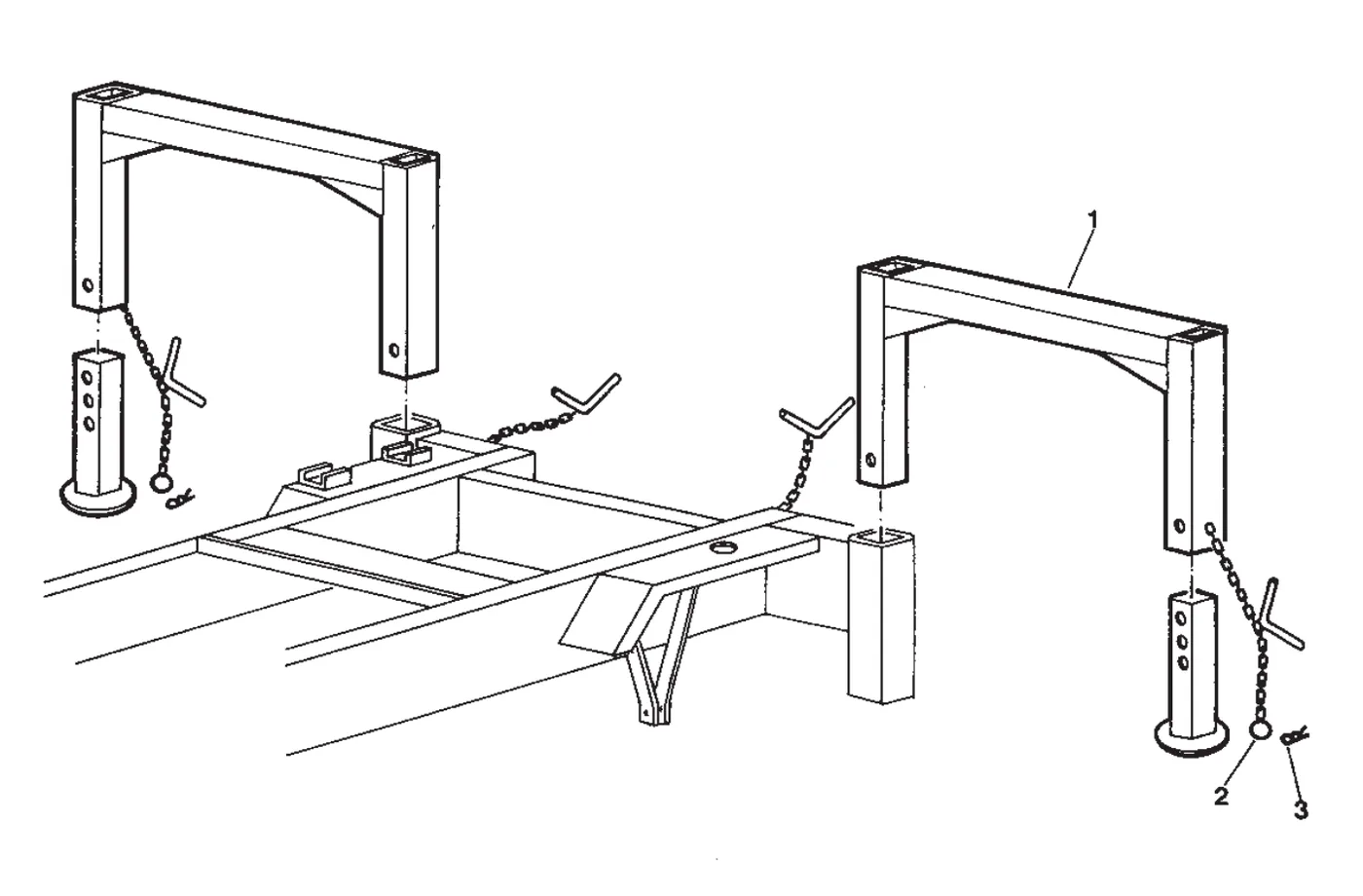 Mix 360 Leg Extension Kit (Optional), exploded view with reference numbers