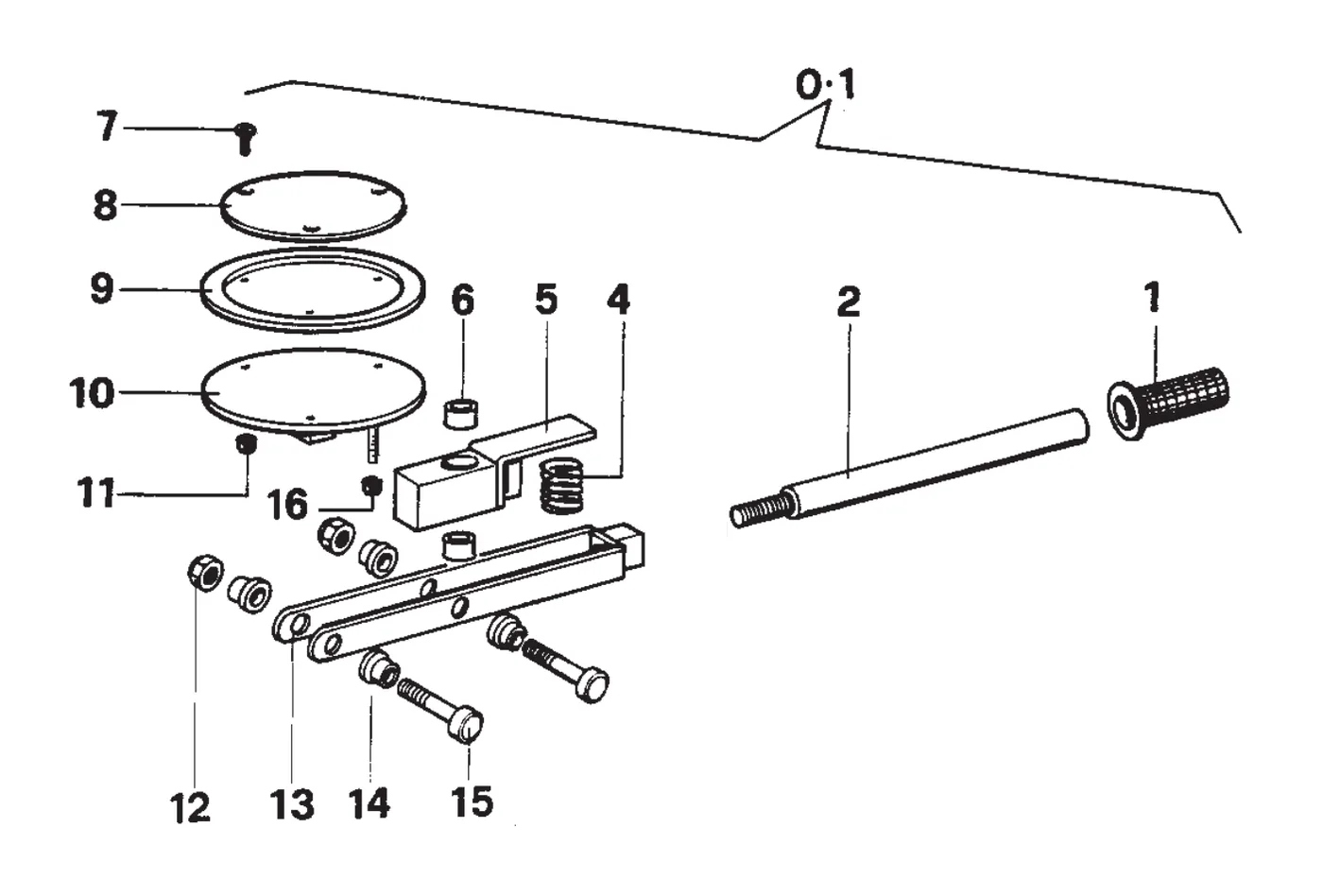 Mix 360 Outlet Assembly, exploded view with reference numbers