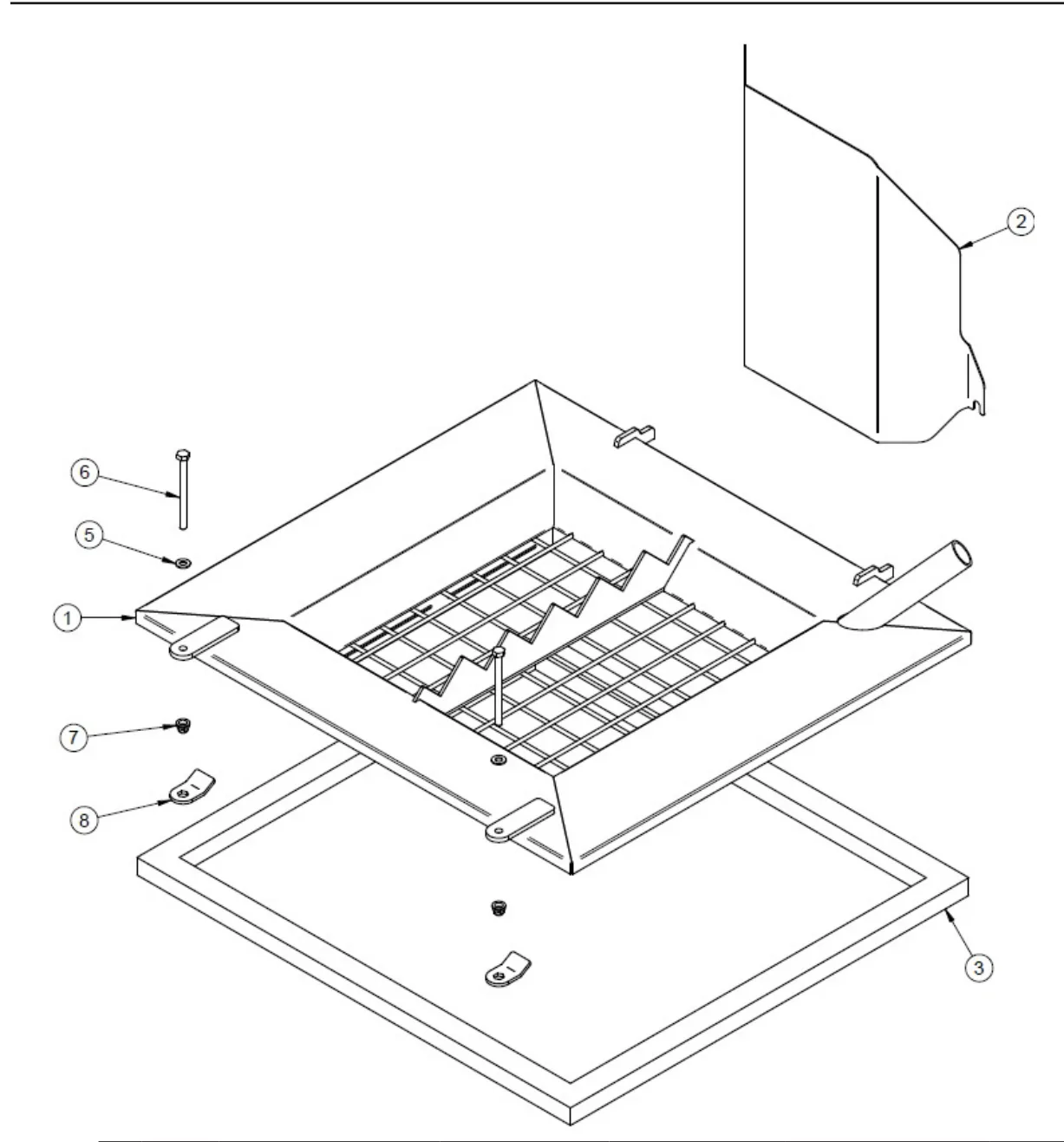 Koine 4 Koine 4 Housing Kit (1107491), exploded view with reference numbers