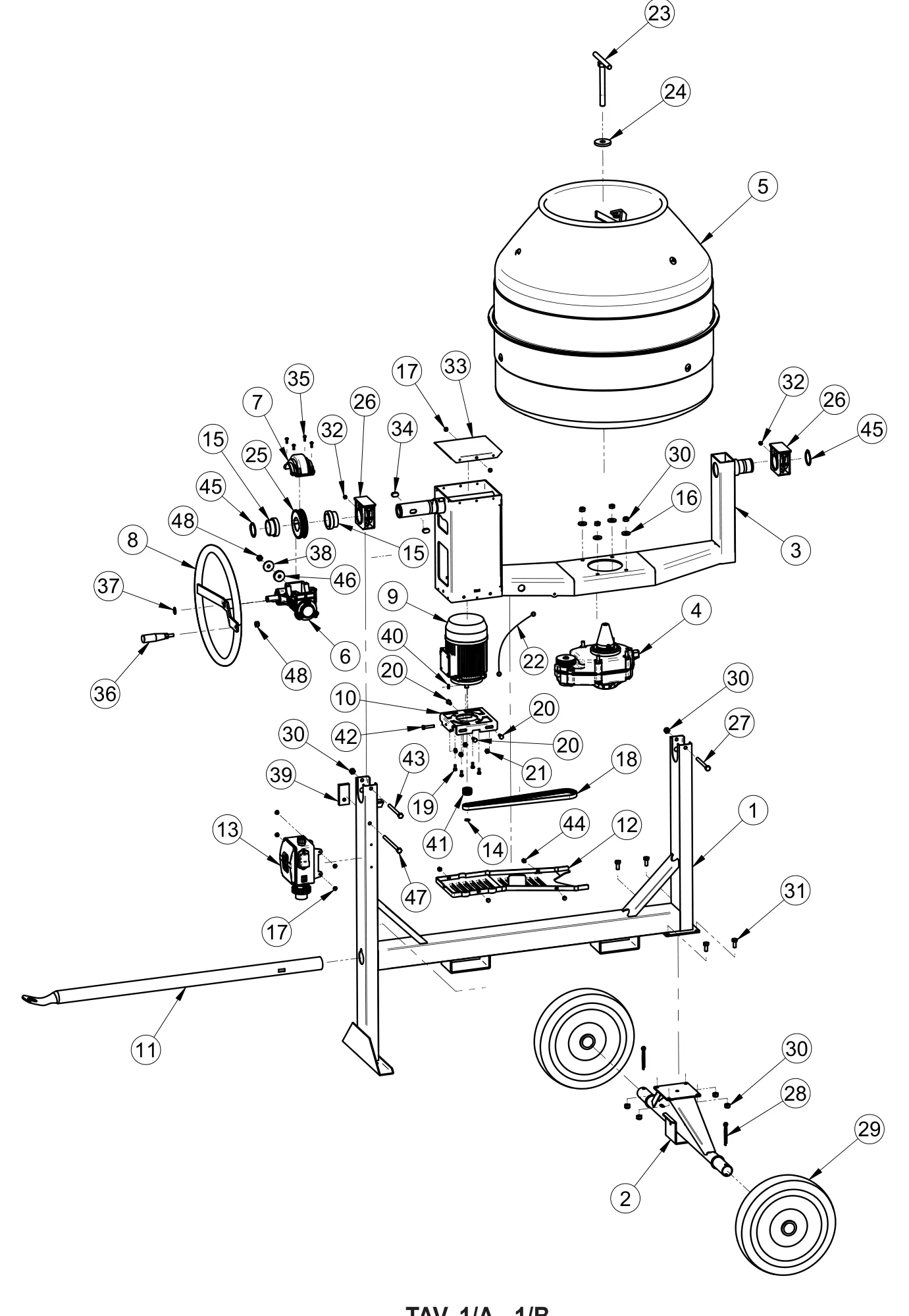Stop ring e 14 (ref 14) on the IMER Syntesi 190 EL Machine Structure (Syntesi 190-250) drawing