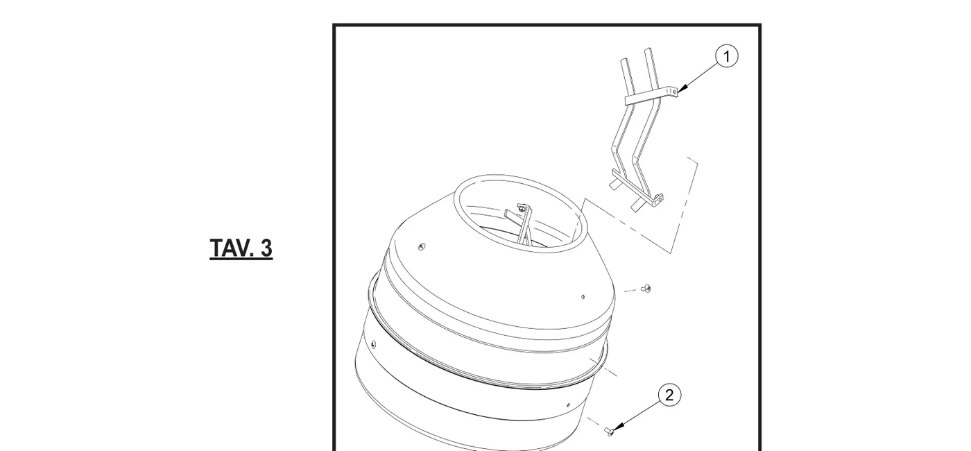 Paddle (ref 1) on the IMER Syntesi 190 EL Steel Drum drawing
