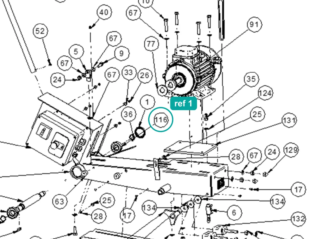 Oil seal ring ADT D.45×62×8 (ref 1) highlighted on the IMER Masonry 750 Plus parts diagram, Machine Structure (Cutting Head and Motor) – part 1207088