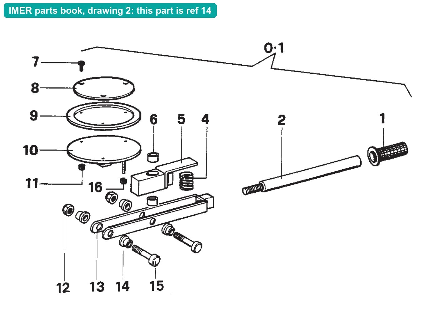 Bush for IMER Mix 360 (IMER parts book drawing 2, ref 14)