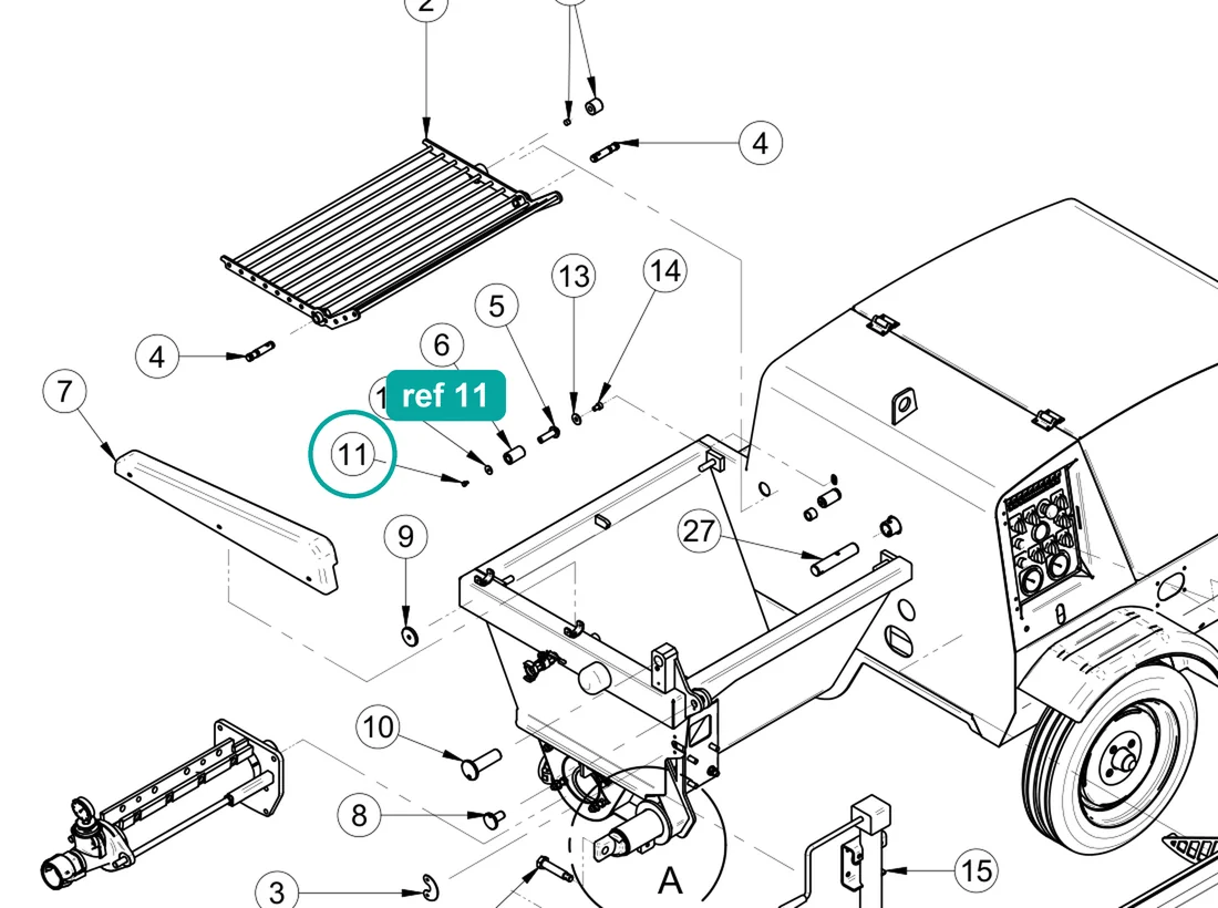 Screw TE M6×10 (ref 11) highlighted on the IMER Prestige 300 parts diagram, Machine Structure - Front – part 2222003