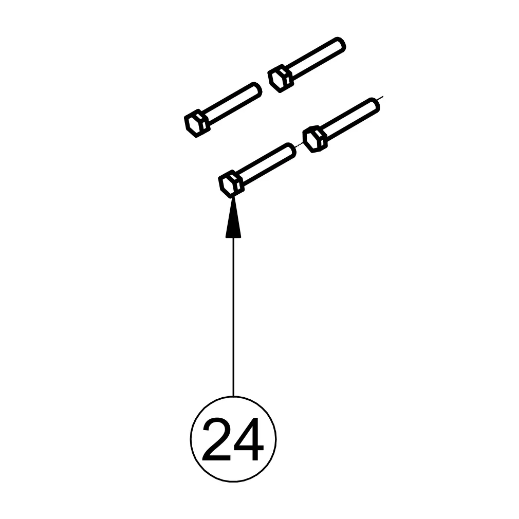 Screw TE 5737 8×50 z – genuine IMER part 2222176