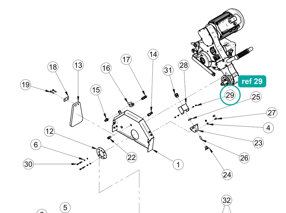 Trilobular Screw 4x6 Z for IMER Combicut 350 iPower — IMER parts diagram, ref 29