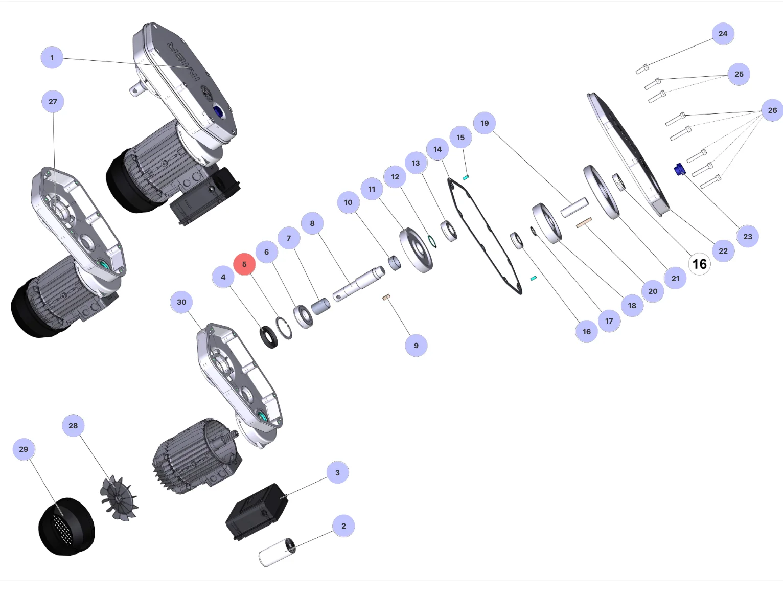 Stop Ring for IMER Spin 30 Plus (IMER parts book picture)