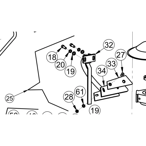 Complete inner paddle assembly – genuine IMER part 2250916 for IMER Mix 360