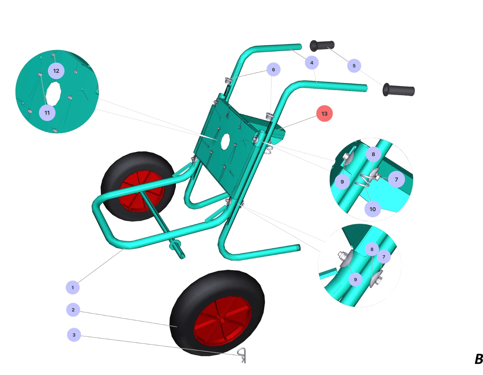 Motor Guard for IMER Wheelman (IMER parts book picture)