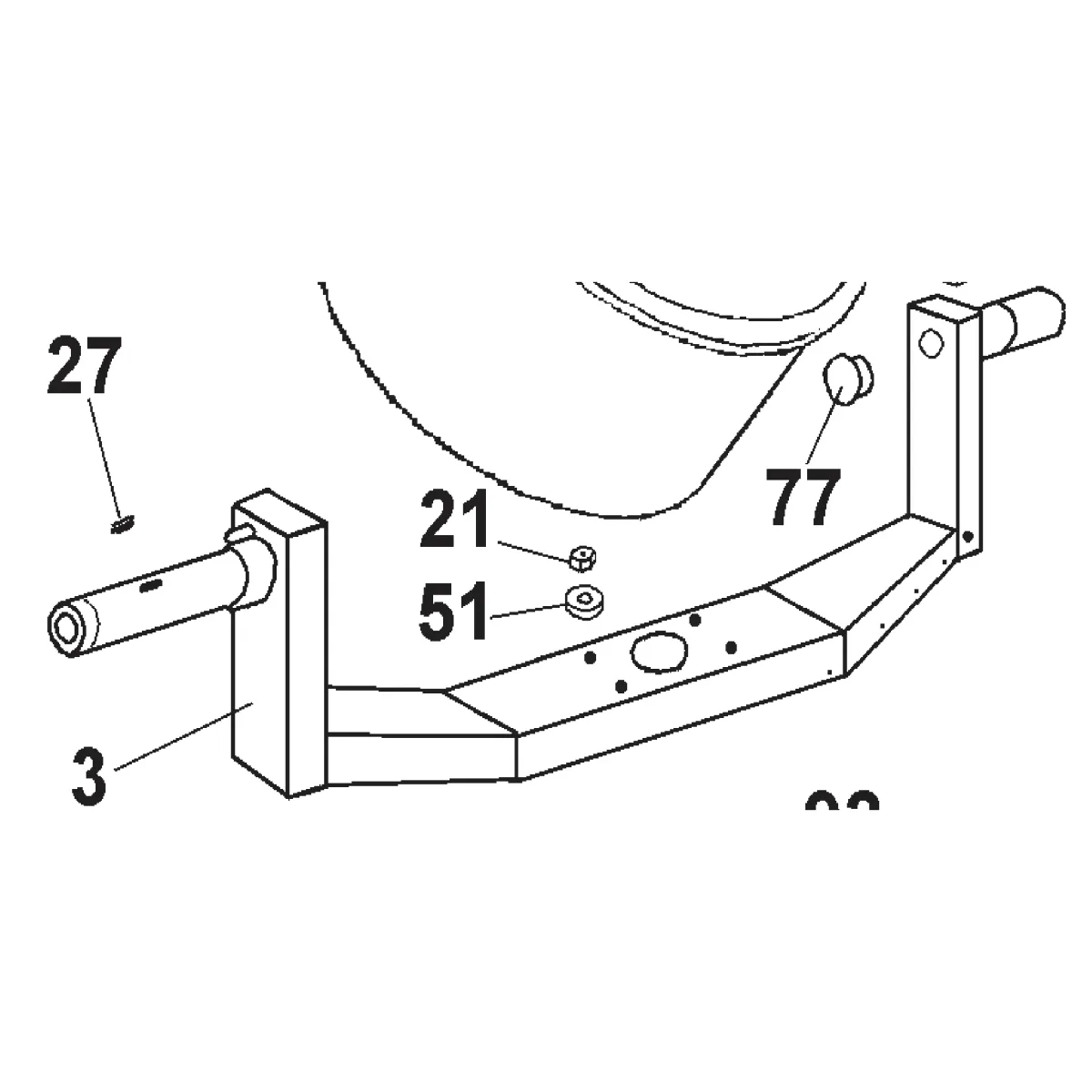 Arm – genuine IMER part 3208906 for IMER Workman 250