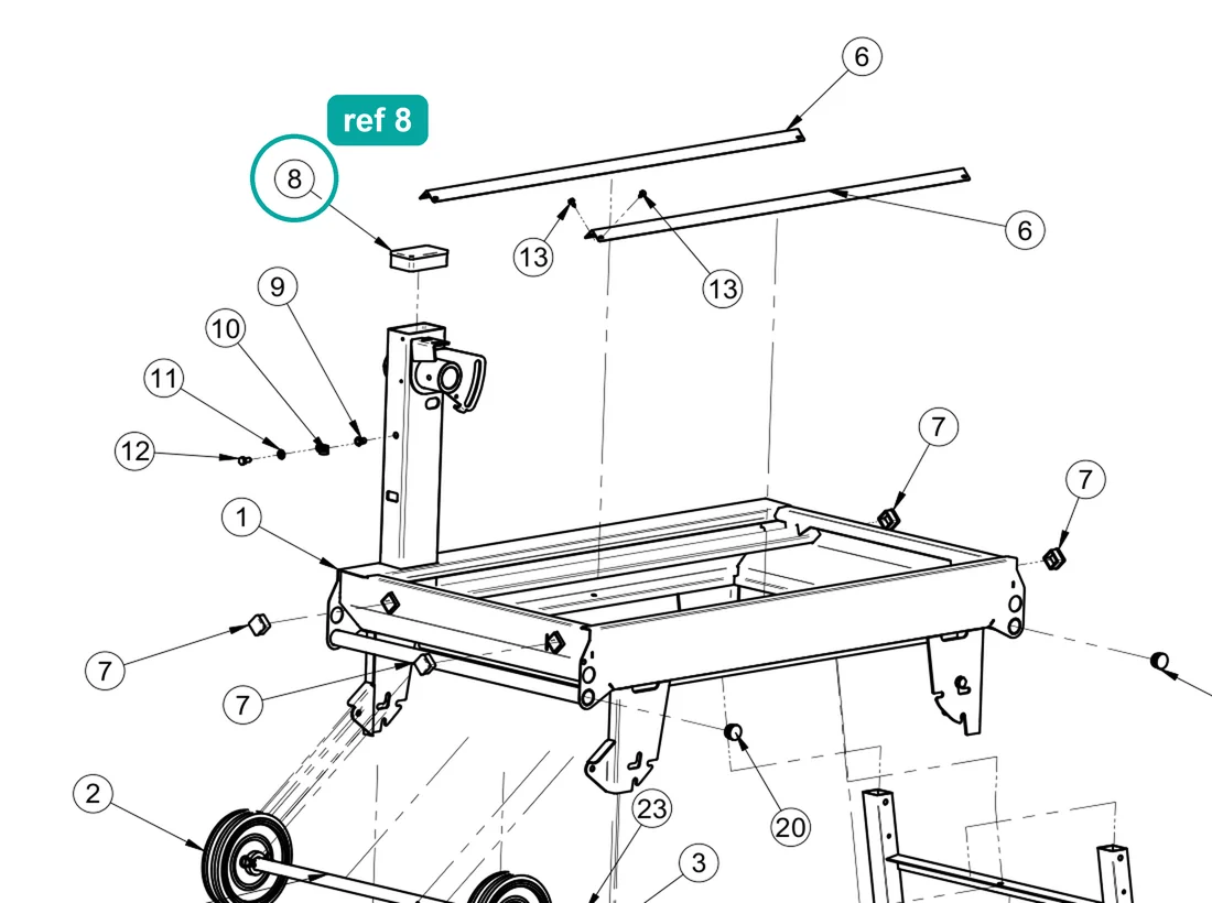 Plug GPN260 R100×60, ref 8, on the IMER Masonry 350 Smart Cut drawing