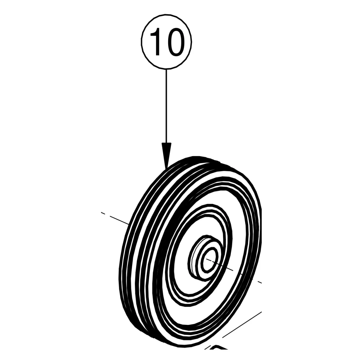 Rubber wheel 200×50 – genuine IMER part 3209809