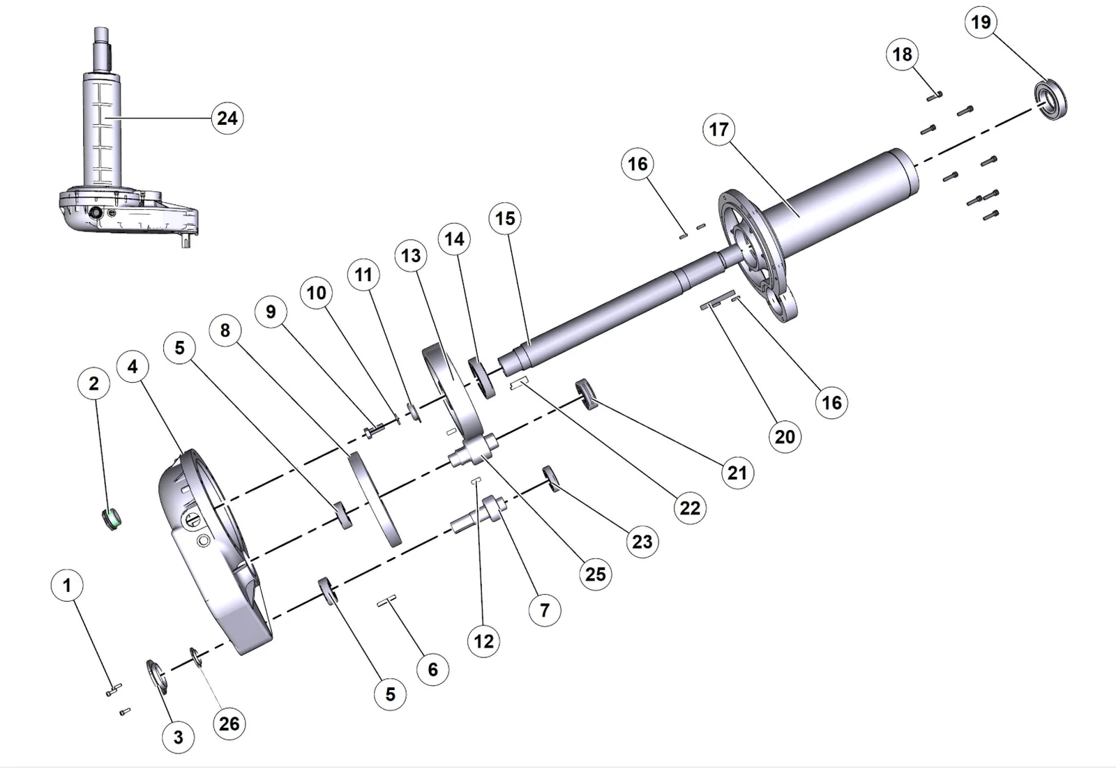 Pinion for IMER Mix 750 (IMER parts book picture)