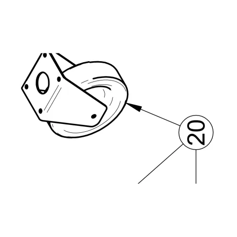 Rubber wheel D.200 – genuine IMER part 3223422