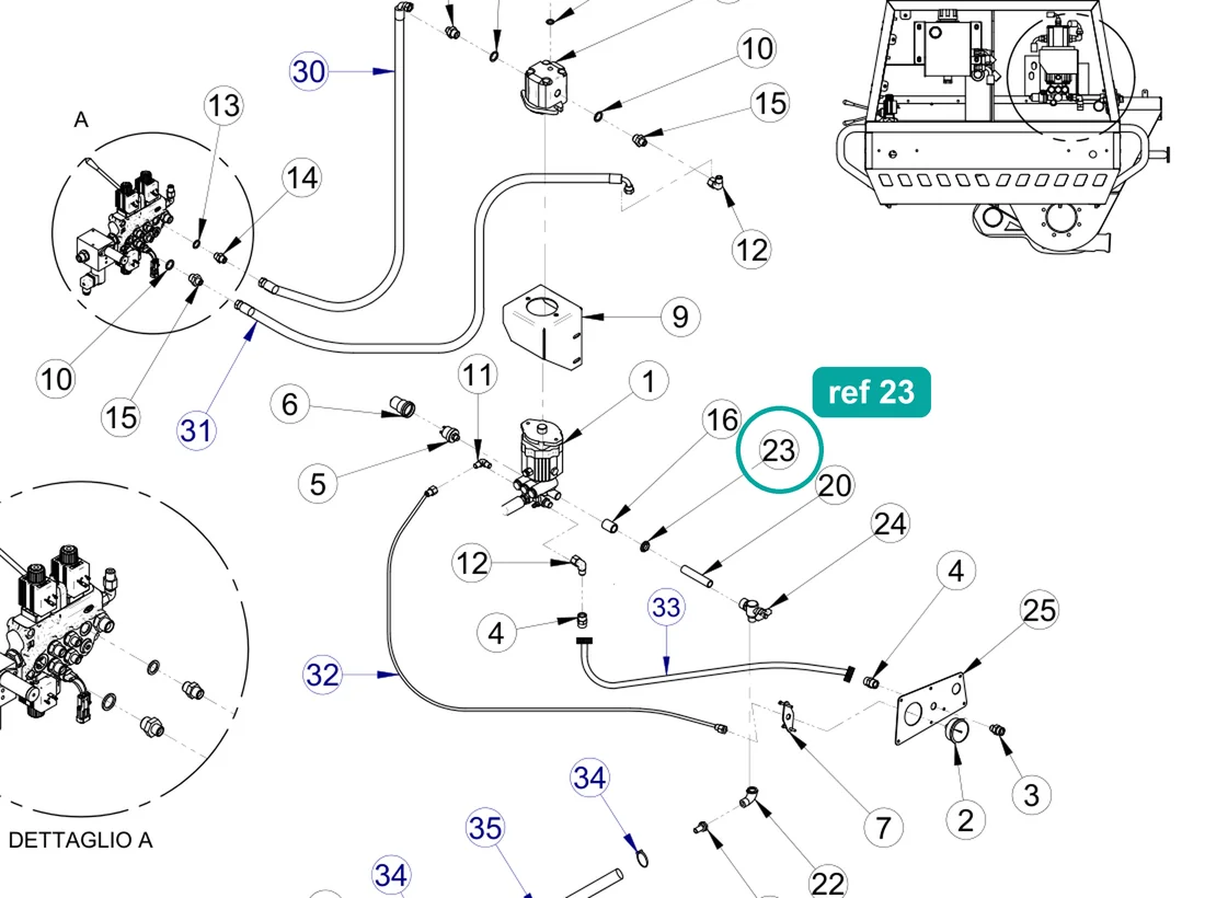Ring Nut 1/2" for IMER Pumps — IMER parts diagram, ref 23
