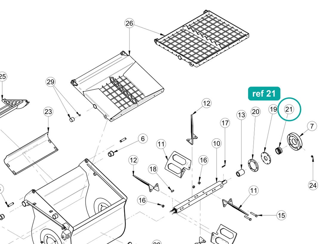Greasing Bushing for IMER Prestige 300 and Booster 15 — IMER parts diagram, ref 21