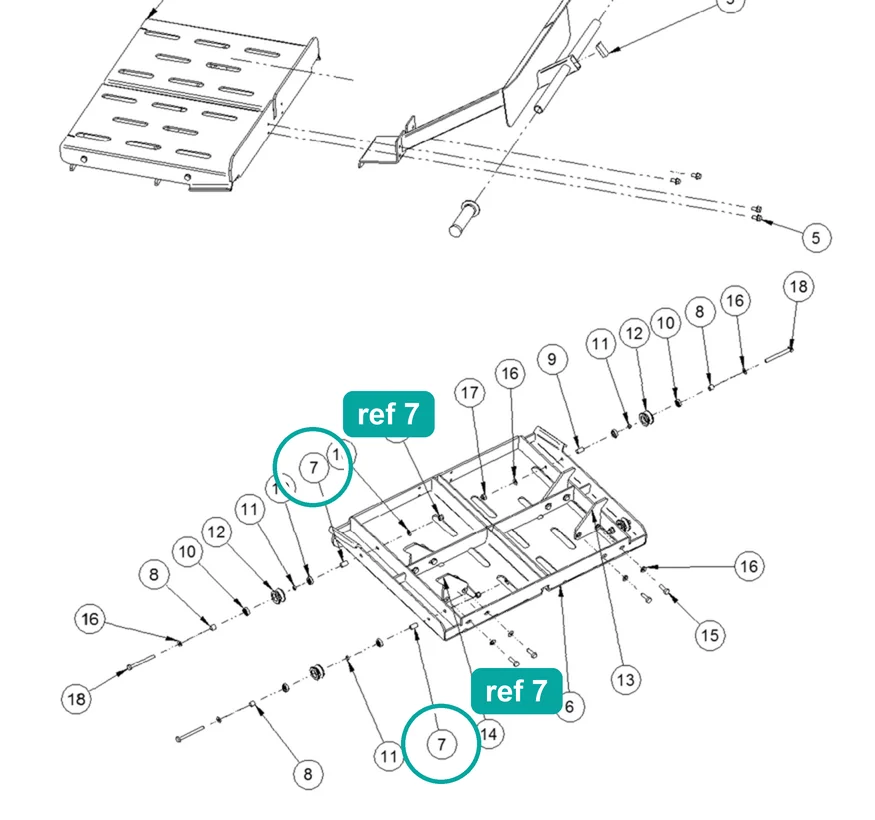 Spacer (ref 7) highlighted on the IMER Masonry 750 Plus parts diagram, Machine Structure (Carriage) – part 3224566
