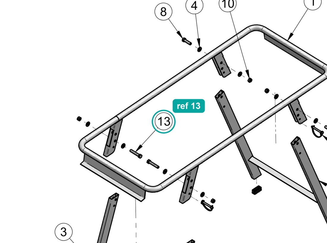Bolt 5739 M12×65, ref 13, on the IMER Combicut 250/1000 VA drawing