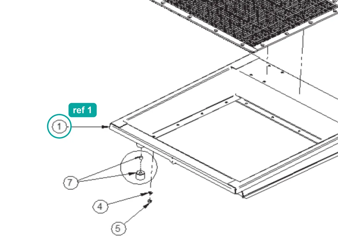 Painted screen step 120 (ref 1) highlighted on the IMER Step-Up 120 parts diagram, Vibrating Screen – part 3226026