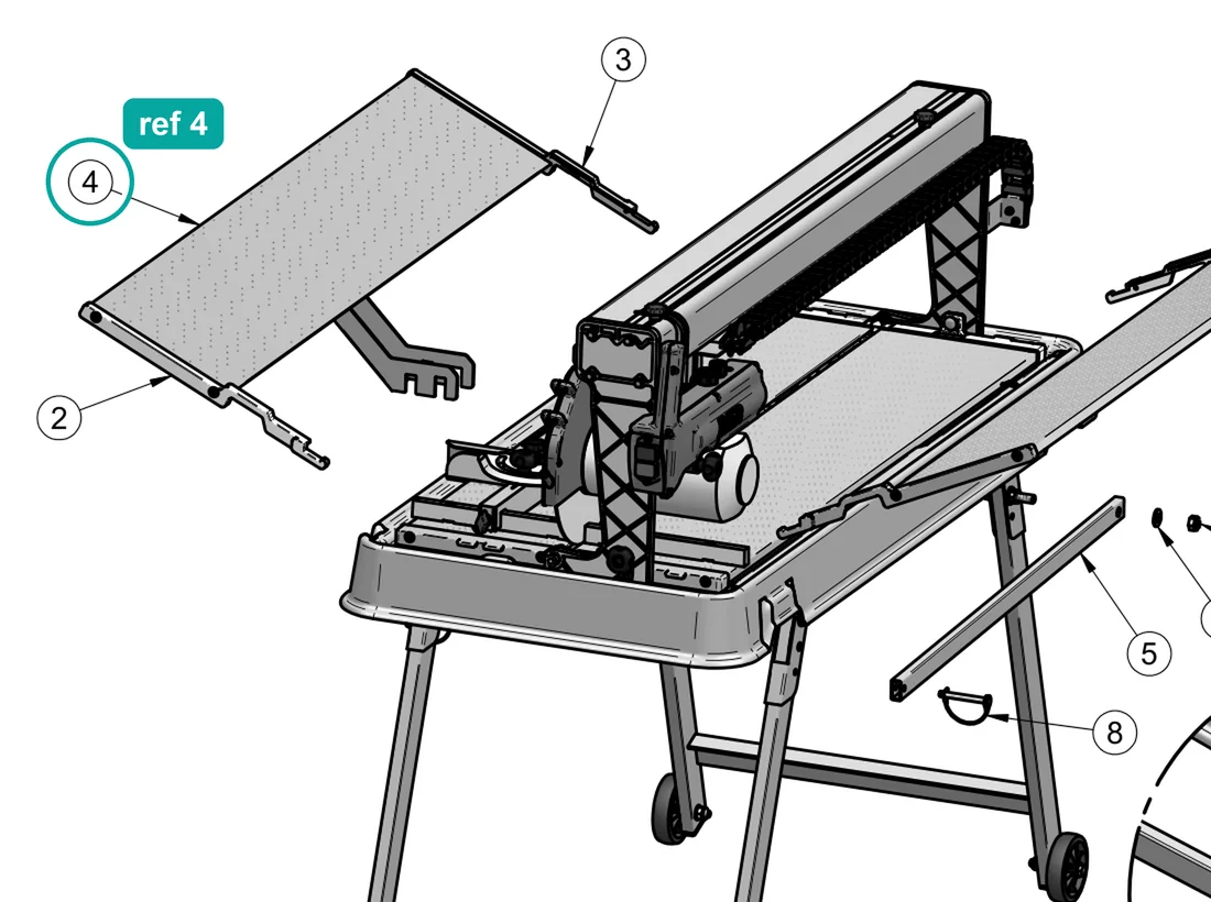 Side roller CM250/1000 VA (ref 4) highlighted on an IMER parts-book drawing – part 3226952