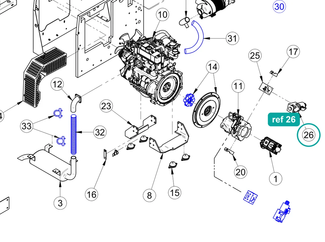 Proportional valve, ref 26, on the IMER Booster 15 drawing