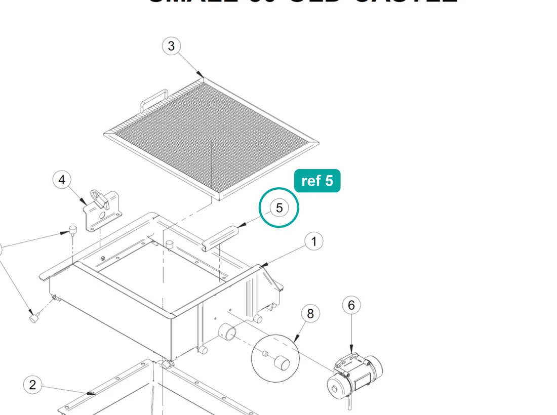 Support Bracket for IMER Small 50 — IMER parts diagram, ref 5