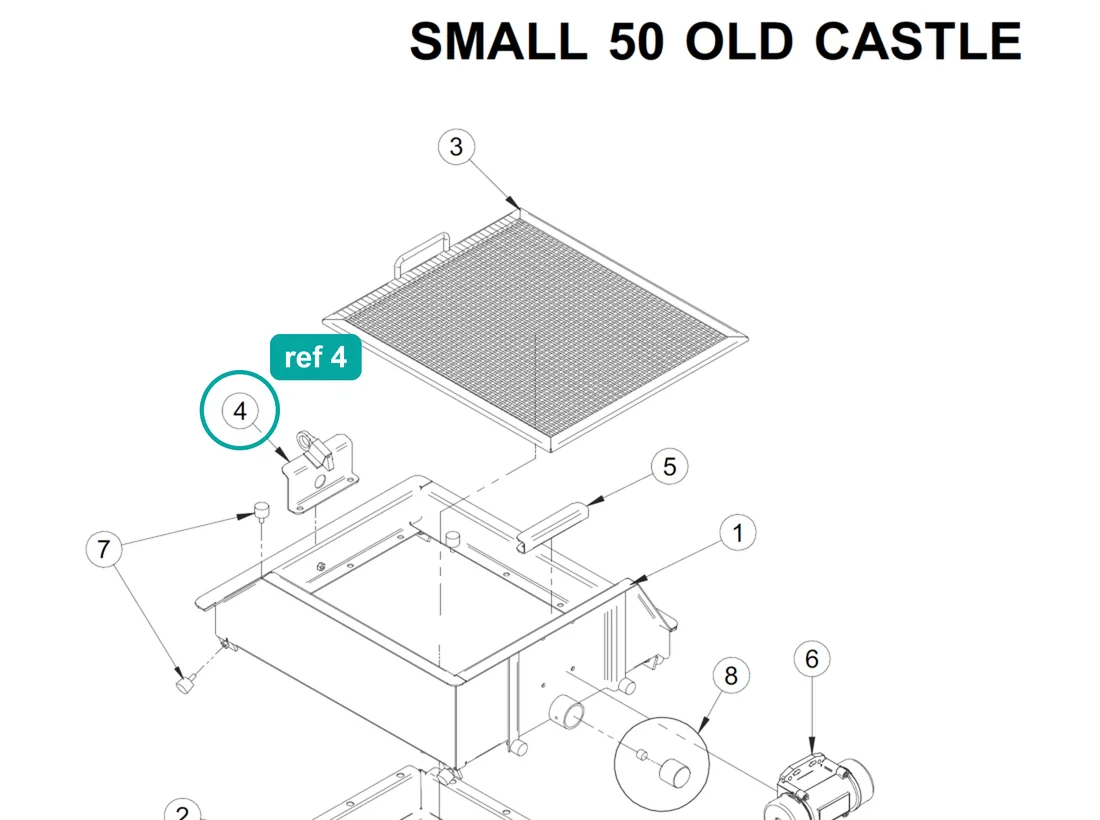 Support Bracket for IMER Small 50 — IMER parts diagram, ref 4