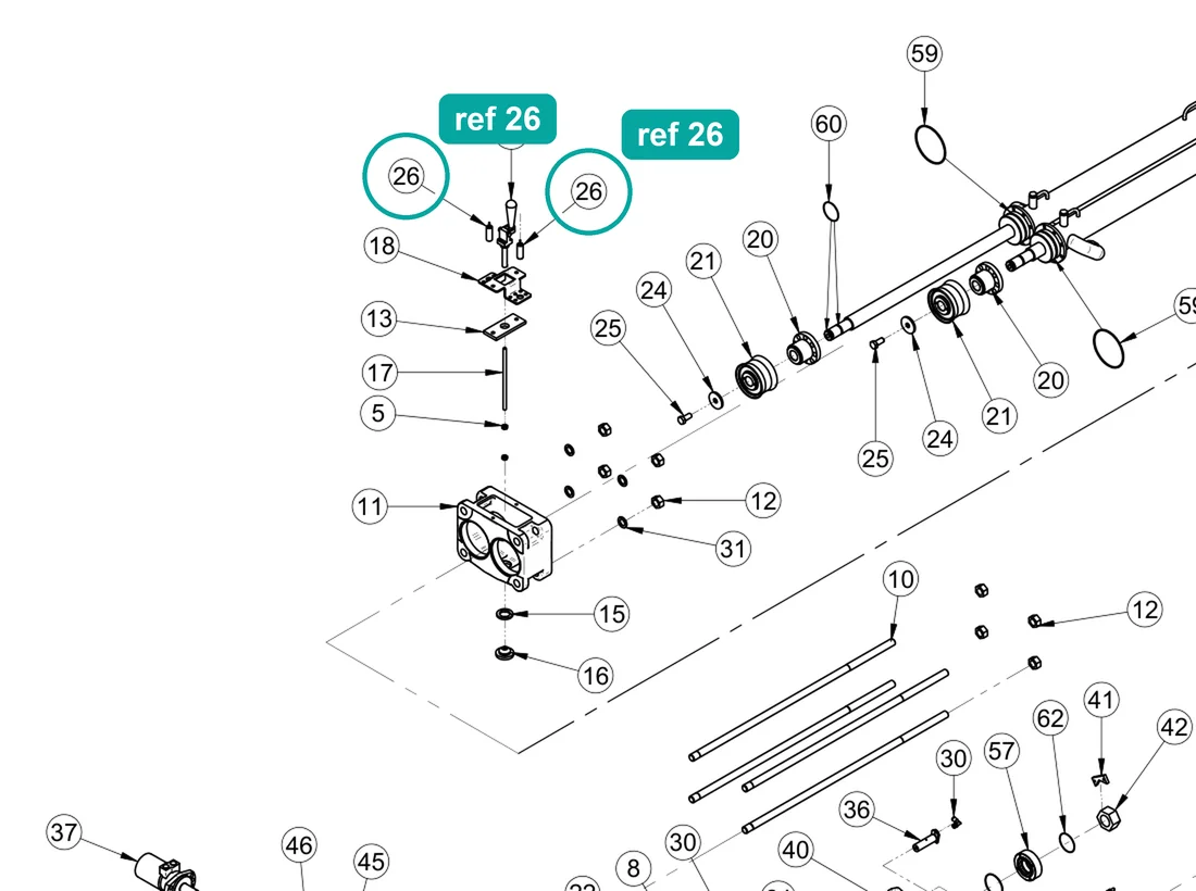 Wired sensor, ref 26, on the IMER Booster 15 drawing