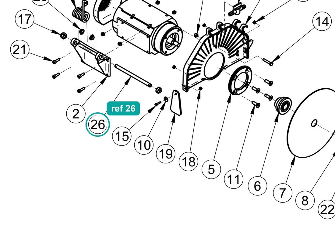 Pin for IMER Saws — IMER parts diagram, ref 26