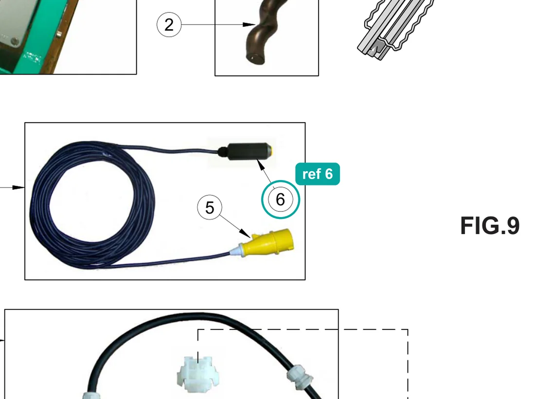 Complete switch (ref 6) highlighted on the IMER Koine 4 parts diagram, Self-Levelling Kit (1107091) – part 3230533