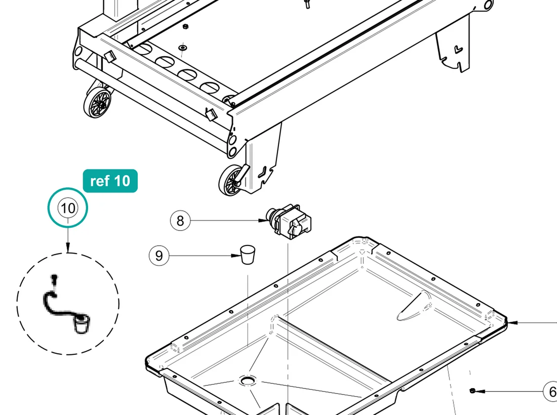Complete plug (ref 10) highlighted on an IMER parts-book drawing – part 3231093