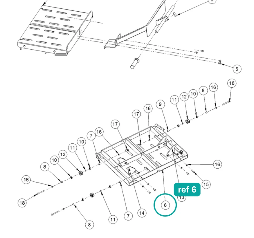 Carriage (ref 6) highlighted on the IMER Masonry 750 Plus parts diagram, Machine Structure (Carriage) – part 3233942