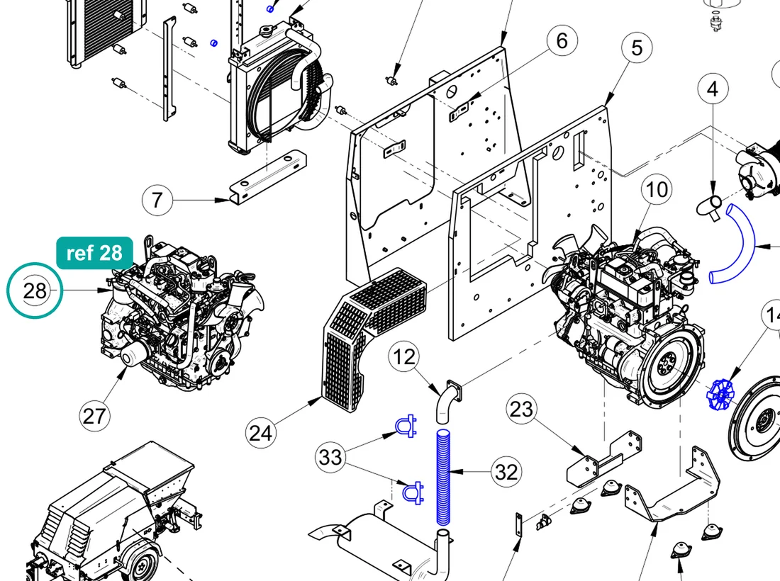 Diesel Fuel Filter Cartridge for IMER Prestige 300 and Booster 15 — IMER parts diagram, ref 28