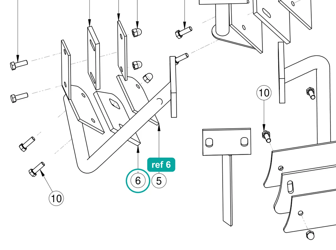 Outer blade rubber (ref 6) highlighted on the IMER Mortarman 120 Plus parts diagram, Rubber Blades Kit (1107618) – part 3235358