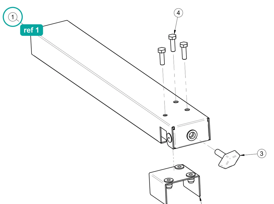 Stop, ref 1, on the IMER Combicut 250/1000 VA drawing