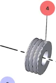 Pulley for IMER Masonry 750 Plus, 220V 60Hz TPH (IMER parts book picture)