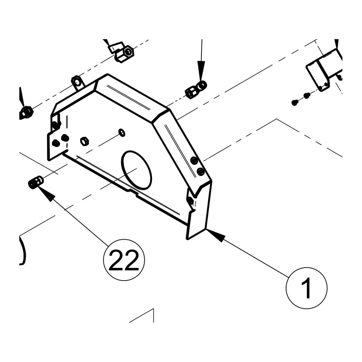 Disc guard – genuine IMER part 3236627 for IMER Combicut 350 iPower