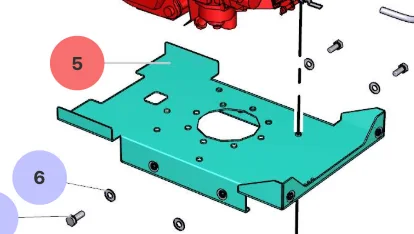 Support for IMER Mix 200 R (IMER parts book picture)