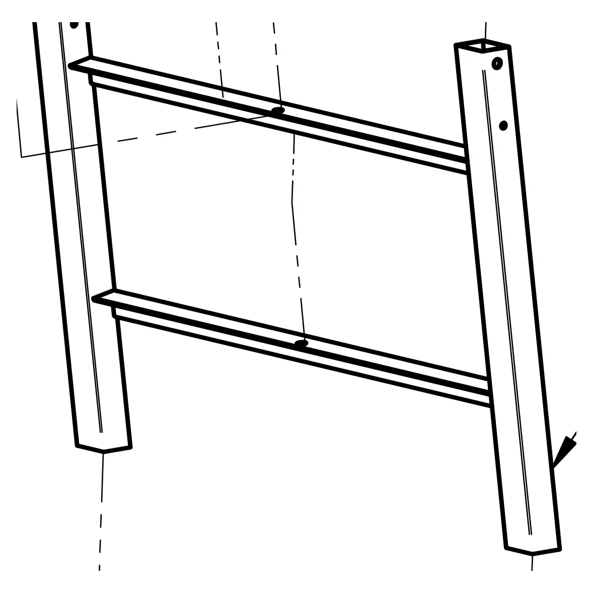 Front leg – genuine IMER part 3236865 for IMER Masonry 350 Smart Cut