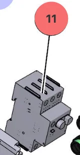 Motor Safety Switch SM1P 17 23A for IMER Mix 200 R (IMER parts book picture)