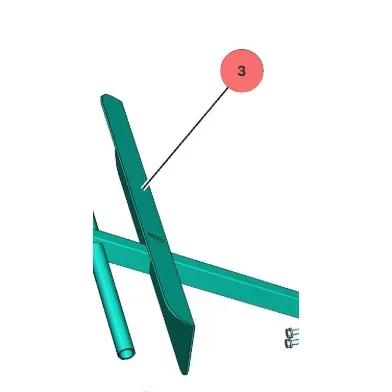 Painted trolley handle – genuine IMER part 3237371 for IMER Masonry 750 Plus Saw