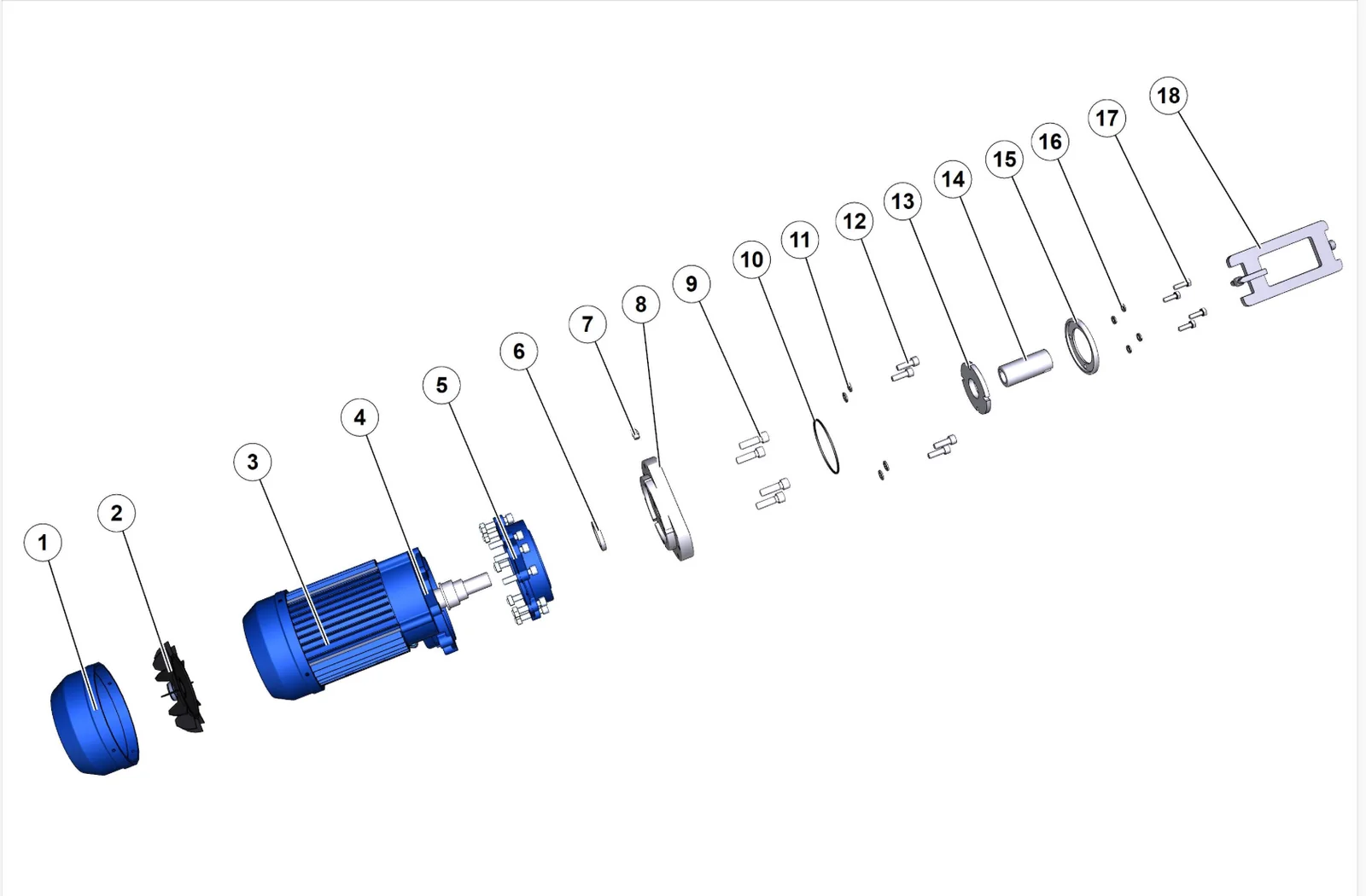 Flange for IMER Mighty Small 50 PLUS (IMER parts book picture)