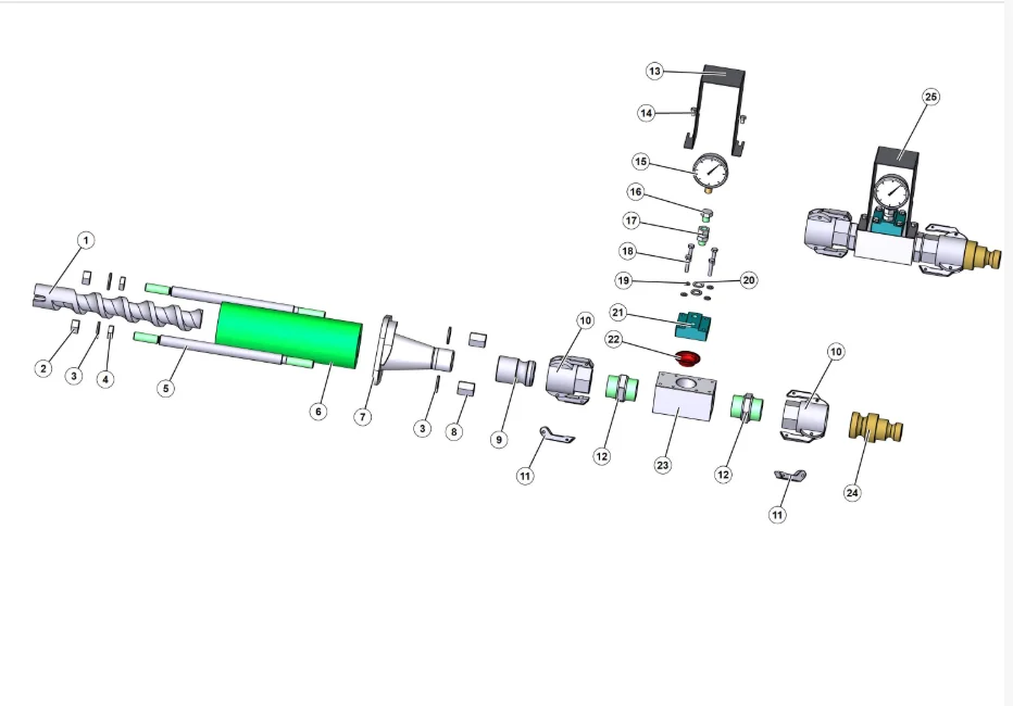Reduction Cam Connection DN35 Xdn for IMER Mighty Small 50 PLUS (IMER parts book picture)