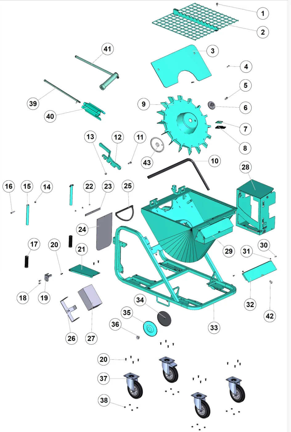 Mesh for IMER Koine Dual (IMER parts book picture)