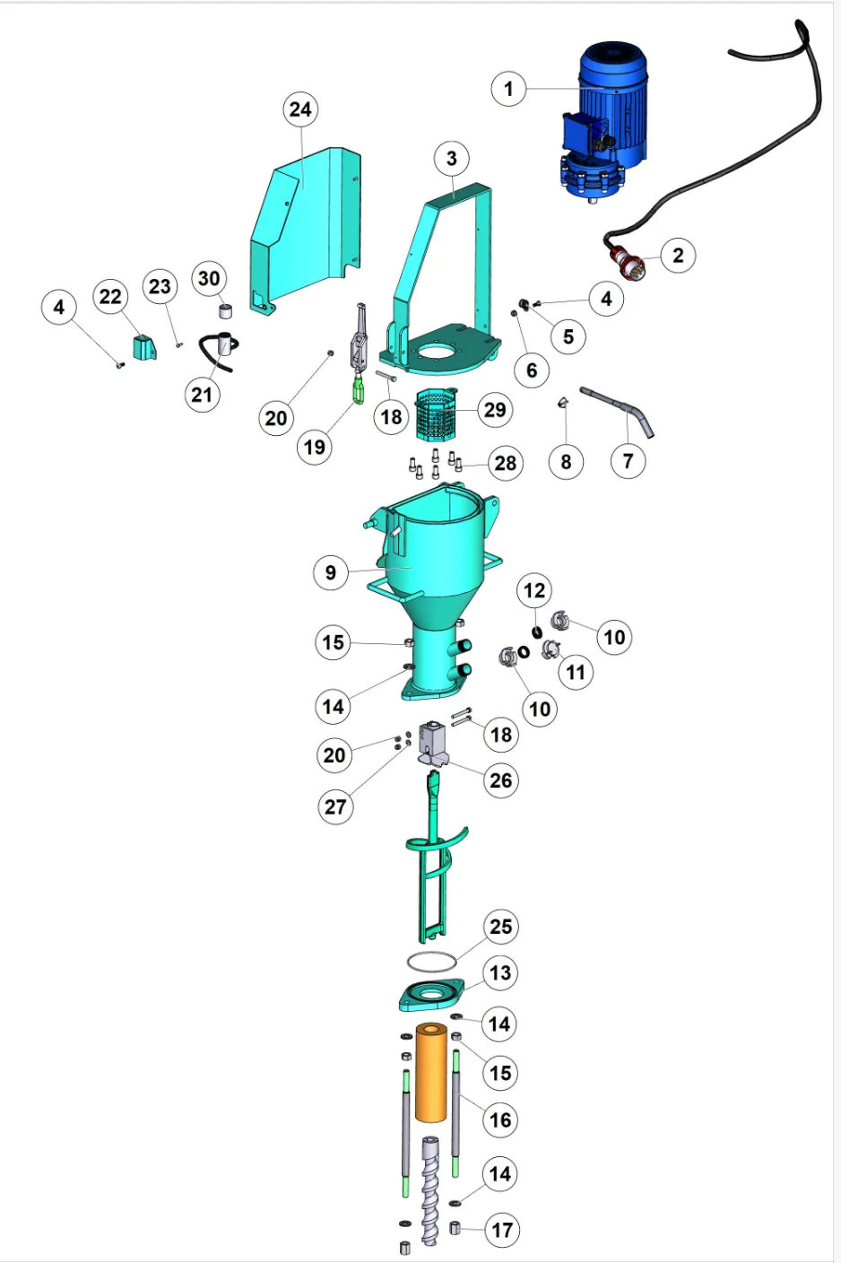 Fitting for IMER Koine 3.1 G (IMER parts book picture)