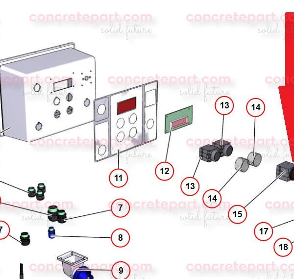 3225237 Emergency Stop Button - IMER Mortarman MIX 120 Plus Mixer , Small 50 and Koine 4 - Image 5