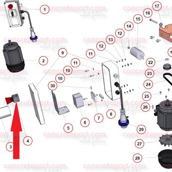 3225237 Emergency Stop Button - IMER Mortarman MIX 120 Plus Mixer , Small 50 and Koine 4 - Image 6