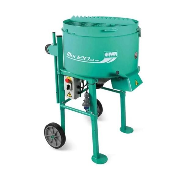 MIX 120 PLUS (MORTARMAN) Portable 4CF Vertical Shaft Specialty Mixer with Open Grate