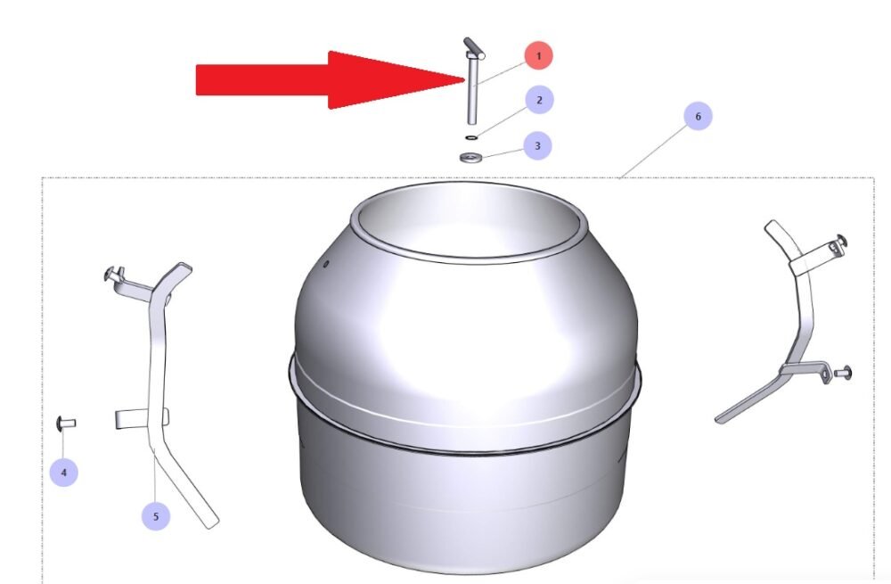IMER DRUM CONNECTION BOLT 2222982 T-BOLT