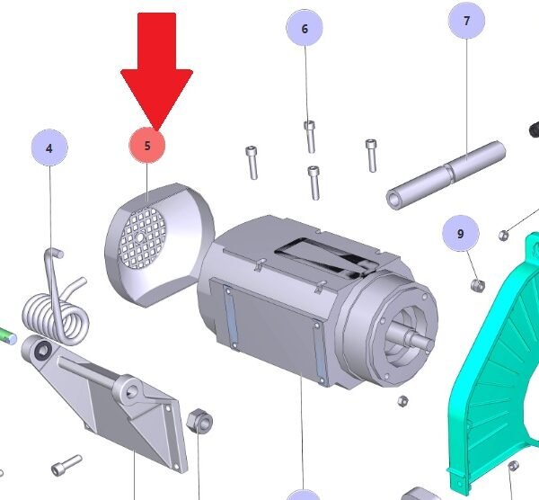 IMER SAW ELECTRIC MOTOR FAN COVER 3230644